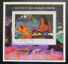 Poštová známka Manáma 1971 Umenie, Paul Gauguin Mi# Block 169 A