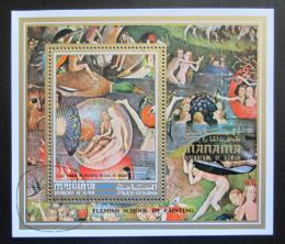 Poštová známka Manáma 1971 Umenie, Hieronymus Bosch Mi# Block 155 A