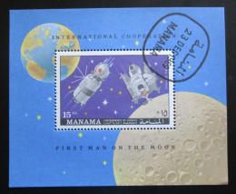 Poštová známka Manáma 1970 Vesmírná spolupráce Mi# Block 53 A 