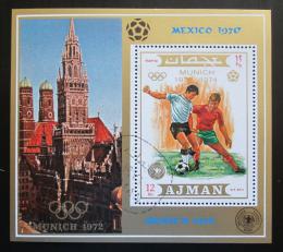 Poštovní známka Adžmán 1971 LOH Mnichov, MS ve fotbale Mi# Block 337 A