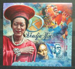 Poštová známka Burundi 2012 Khadja Nin, zpìvaèka Mi# Block 261 Kat 9€