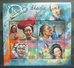 Poštové známky Burundi 2012 Khadja Nin, zpìvaèka Mi# 2685-88 Kat 10€