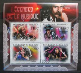 Poštové známky Burundi 2012 Hudební legendy Mi# 2700-03 Kat 10€