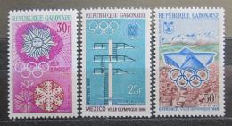 Poštové známky Gabon 1967 Olympijské hry Mi# 270-72