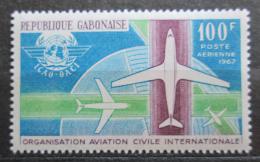 Poštová známka Gabon 1967 Civilní letectvo Mi# 277