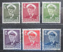 Poštové známky Grónsko 1950-53 Krá¾ Frederik IX. Mi# 28-33