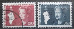 Poštové známky Grónsko 1985 Krá¾ovna Markéta II. Mi# 155-56
