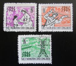 Poštové známky Vietnam 1965 Vznik republiky, 20. výroèie Mi# 394-96