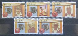 Poštovní známky Barbados 1988 Hráèi kriketu TOP SET Mi# 692-96 Kat 23€