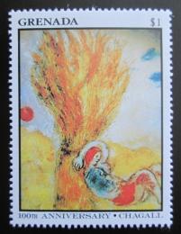 Poštová známka Grenada 1986 Umenie, Marc Chagall