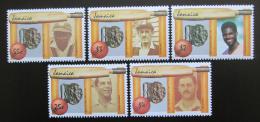 Poštové známky Jamajka 1988 Hráèi kriketu TOP SET Mi# 695-99 Kat 16€