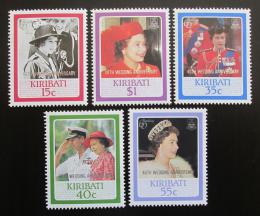 Poštové známky Kiribati 1987 Krá¾ovna Alžbeta pretlaè Mi# 497-501