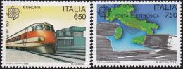 Poštové známky Taliansko 1988 Európa CEPT, doprava a komunikace Mi# 2043-44 Kat 6€