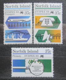 Poštové známky Norfolk 1988 Výstava SYDPEX Mi# 440-42