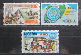 Poštové známky Nigéria 1988 WHO, 40. výroèie Mi# 515-17