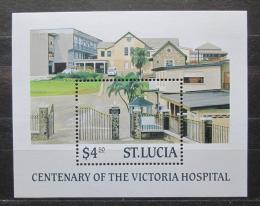 Poštová známka Svätá Lucia 1987 Nemocnice Victoria Mi# Block 54 Kat 8€