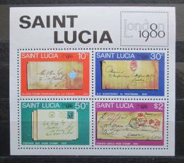 Poštová známka Svätá Lucia 1980 Výstava LONDON Mi# Block 20
