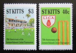 Poštové známky Svätý Krištof 1988 Kriketový turnaj Mi# 233-34 Kat 5€
