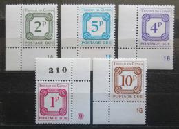Poštové známky Tristan da Cunha 1976 Doplatná, rohy Mi# 6-10
