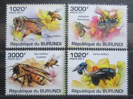 Poštové známky Burundi 2011 Vèely Mi# 2002-05 Kat 9.50€