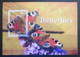 Poštové známky Eritrea 2017 Motýle neperf. Mi# N/N