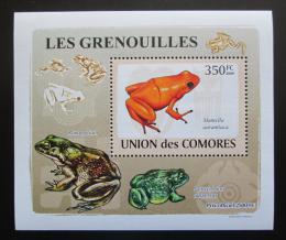 Poštová známka Komory 2009 Žaby DELUXE Mi# 2165 Block