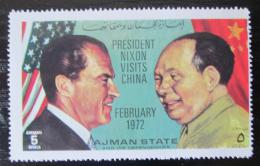 Potov znmka Admn 1972 Prezidenti Nixon a Mao Ce-tung Mi# 2006 Kat 5