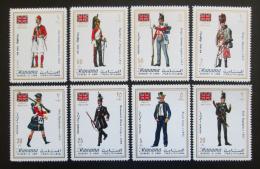 Poštové známky Manáma 1971 Britské vojenské uniformy Mi# 592-99