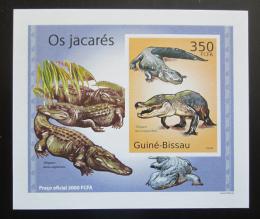 Poštová známka Guinea-Bissau 2010 Aligátor severoamerický DELUXE Mi# 5002 Block