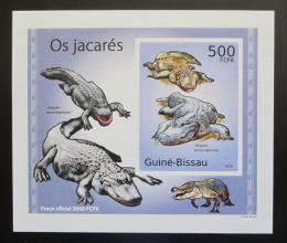 Poštová známka Guinea-Bissau 2010 Aligátor severoamerický DELUXE Mi# 5003 Block