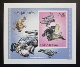Poštová známka Guinea-Bissau 2010 Aligátor severoamerický DELUXE Mi# 5005 Block