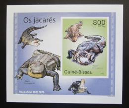 Poštová známka Guinea-Bissau 2010 Aligátor severoamerický DELUXE Mi# 5006 Block