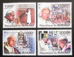 Poštové známky Burundi 2011 Papež Jan Pavel II. Mi# 2146-49 Kat 9.50€