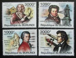 Poštové známky Burundi 2011 Skladatelia Mi# 2154-57 Kat 9.50€
