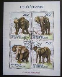 Poštové známky Pobrežie Slonoviny 2014 Slony Mi# 1609-12 Kat 8.50€