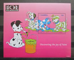 Poštové známky Gambia 1997 Disney, 101 dalmatýnù Mi# Block 343 Kat 9.50€