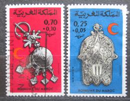 Poštové známky Maroko 1975 Èervený pùlmìsíc Mi# 799-800
