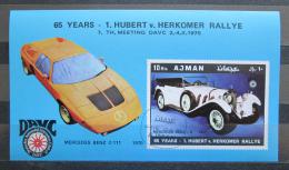 Poštová známka Adžmán 1970 Závodní automobily Mi# Block 215