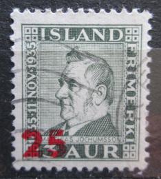 Poštová známka Island 1941 Matthías Jochumsson, básník pretlaè Mi# 222