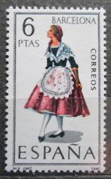 Poštová známka Španielsko 1967 ¼udový kroj Barcelona Mi# 1707