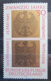 Poštová známka Nemecko 1969 Štátny znaky Mi# 585