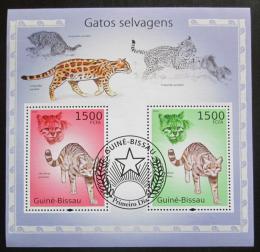 Poštové známky Guinea-Bissau 2010 Maèkovité šelmy Mi# Block 869 Kat 12€ - zväèši� obrázok