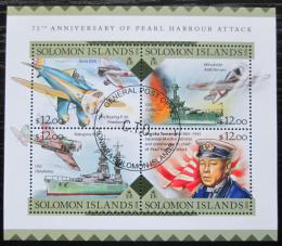 Poštové známky Šalamúnove ostrovy 2016 Útok na Pearl Harbor Mi# 3686-89 14€