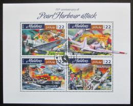 Poštové známky Maldivy 2016 Útok na Pearl Harbor Mi# 6300-03 Kat 10€