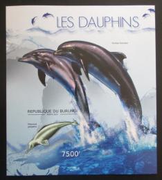 Poštová známka Burundi 2012 Delfíny neperf. Mi# Block 293 B