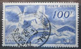 Poštová známka Francúzska Západní Afrika 1947 Bocian bílý Mi# 55