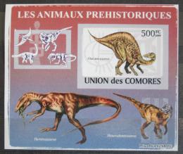 Poštová známka Komory 2009 Dinosaury DELUXE neperf. Mi # 2174 B Block