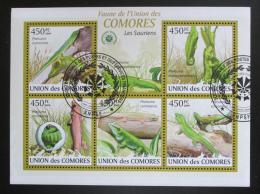 Poštové známky Komory 2009 Jašterice Mi# 2346-50 Kat 10€ - zväèši� obrázok