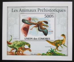 Poštová známka Komory 2009 Dinosaury DELUXE neperf. Mi# 2647 B Block