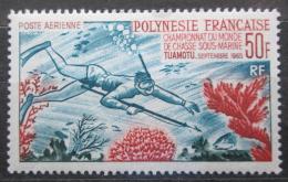 Poštová známka Francúzska Polynézia 1965 Lovec s harpunou Mi# 48 Kat 100€
